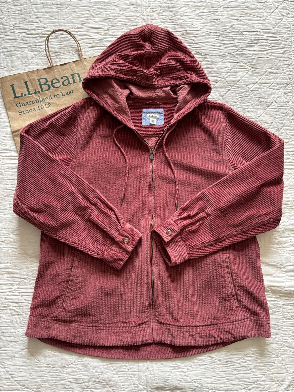 LL Bean Comfort Corduroy Zip Shirt